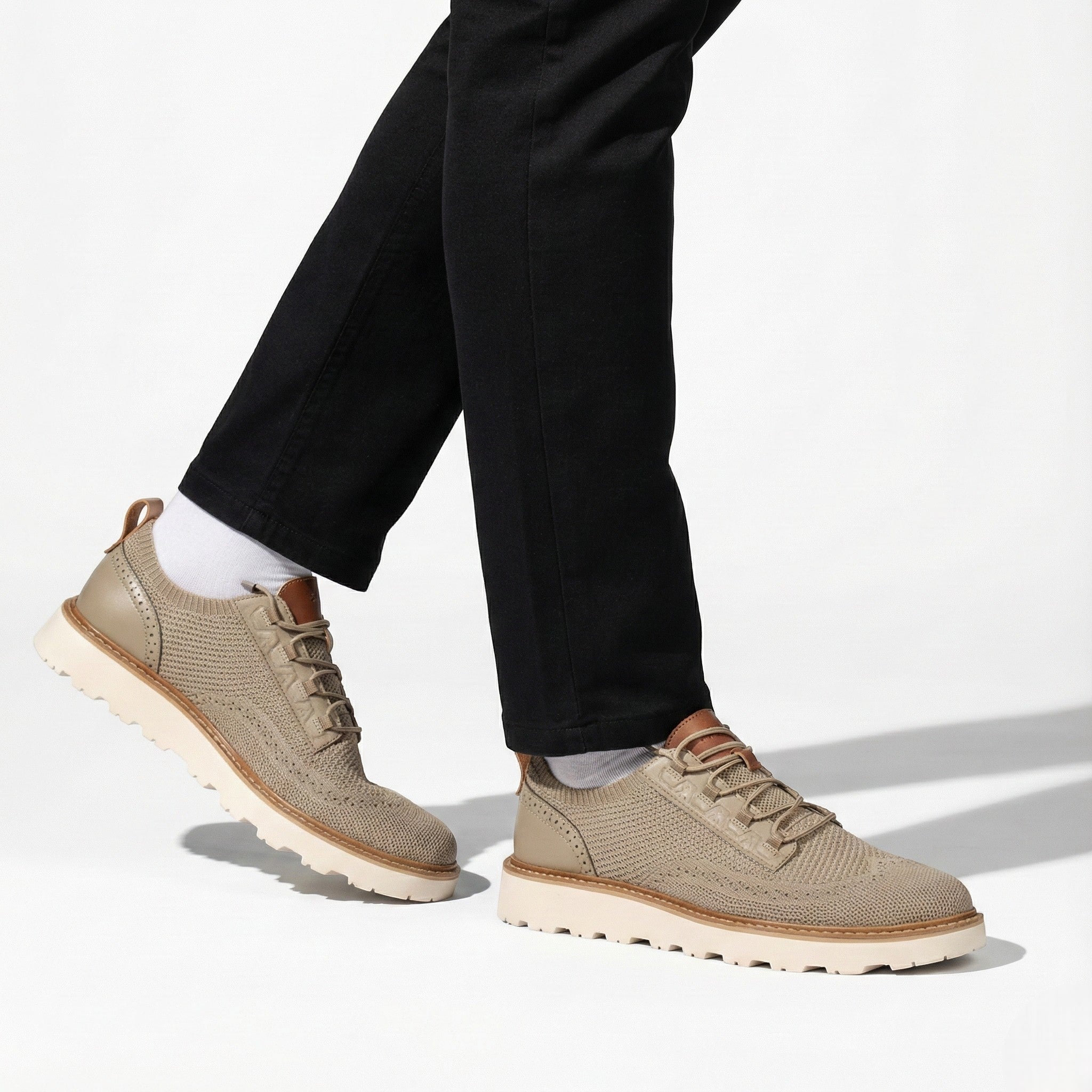 Jack - Men's Breathable Lightweight Sneakers - Shoes - Khaki - Jones & Smith