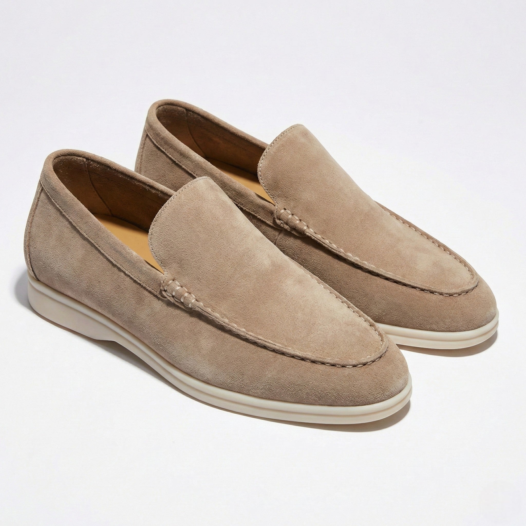 Jacob - Men's Classic Slip - On Loafers with Rubber Sole - Loafers - Light Blue - Jones & Smith