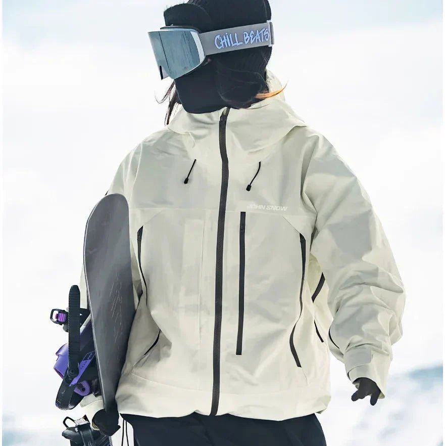 Kaitlyn - Women’s Waterproof Ski Jacket - Ski Jacket - White - Jones & Smith