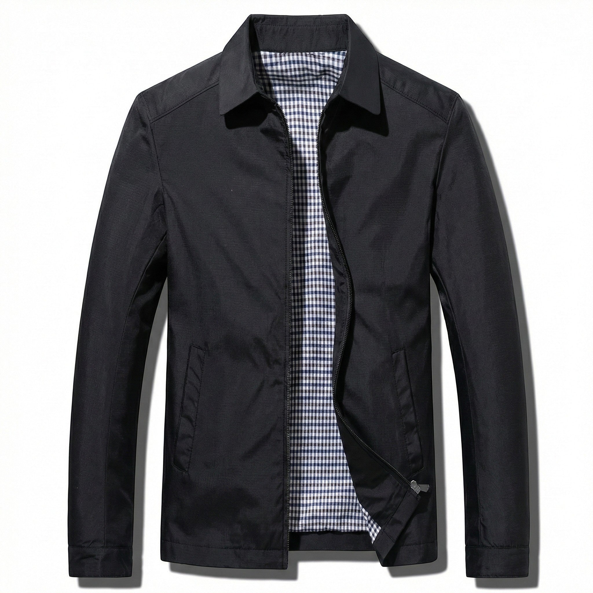 Leo - Men's Relaxed Fit Casual Spring Jacket - Men Jackets - Black - Jones & Smith