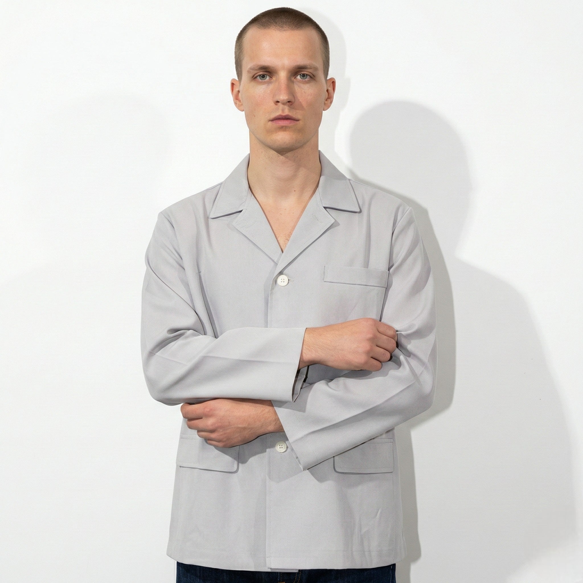 Lucas - Men's Lightweight Jacket with Pockets - Jackets - Grey - Jones & Smith