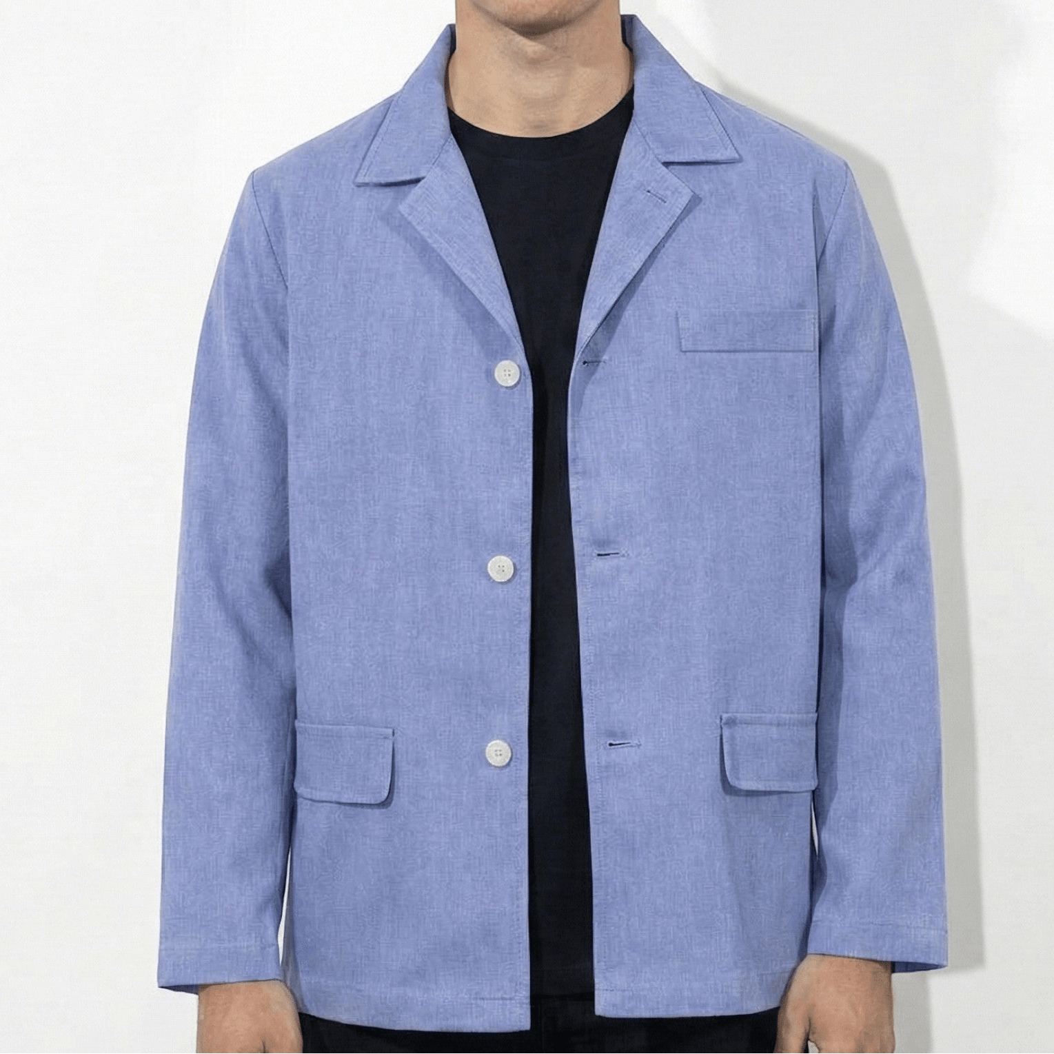 Lucas - Men's Lightweight Jacket with Pockets - Jackets - Blue - Jones & Smith