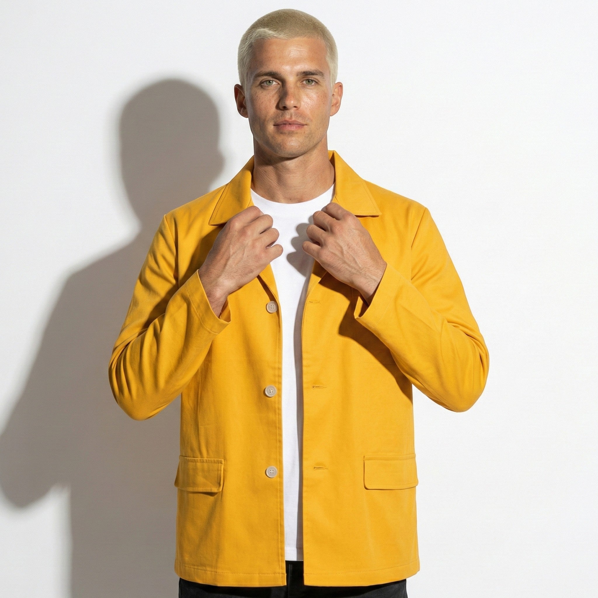 Lucas - Men's Lightweight Jacket with Pockets - Jackets - Yellow - Jones & Smith