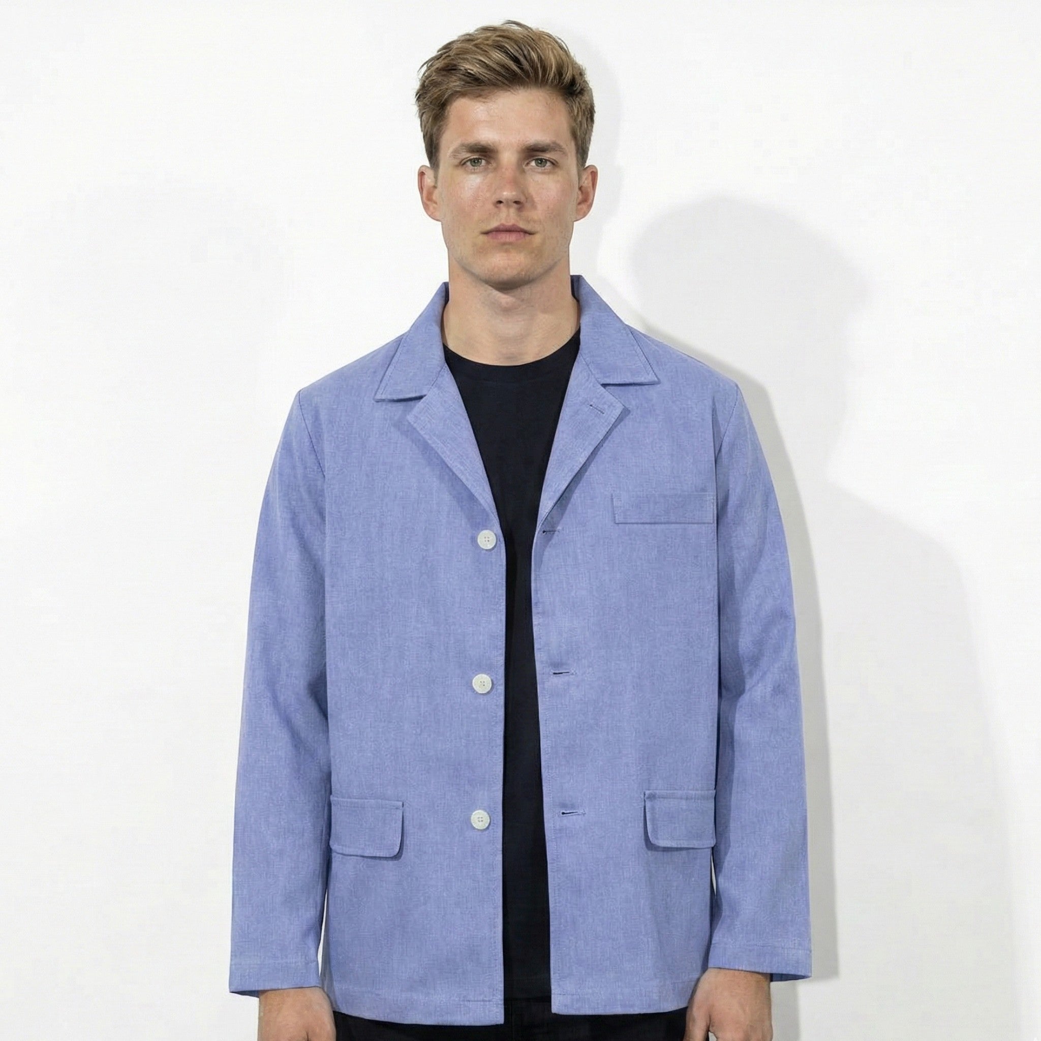 Lucas - Men's Lightweight Jacket with Pockets - Jackets - Blue - Jones & Smith