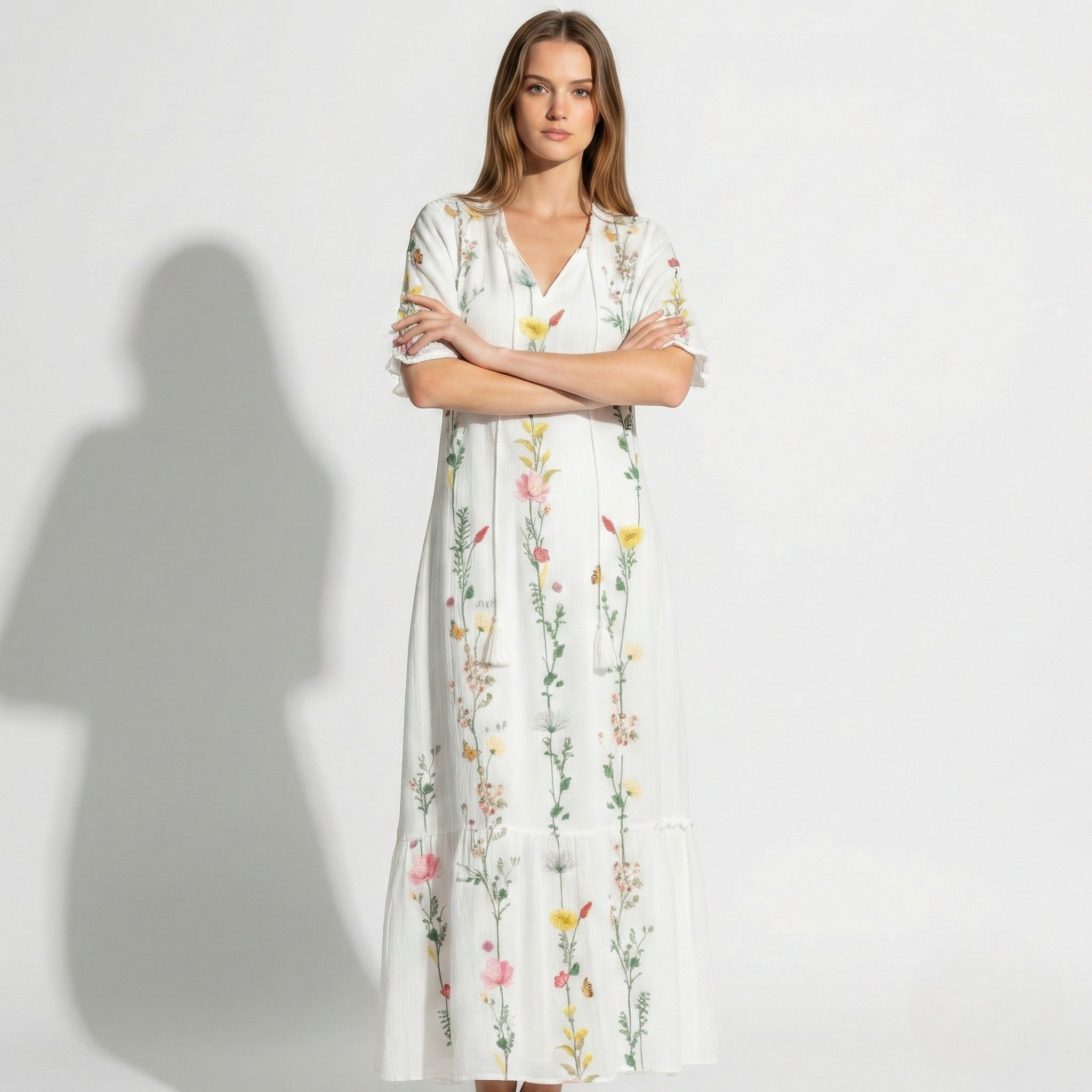 Lucy - Women's Bohemian Maxi Dress with Loose Summer Fit - Dresses - Style 4 - Jones & Smith