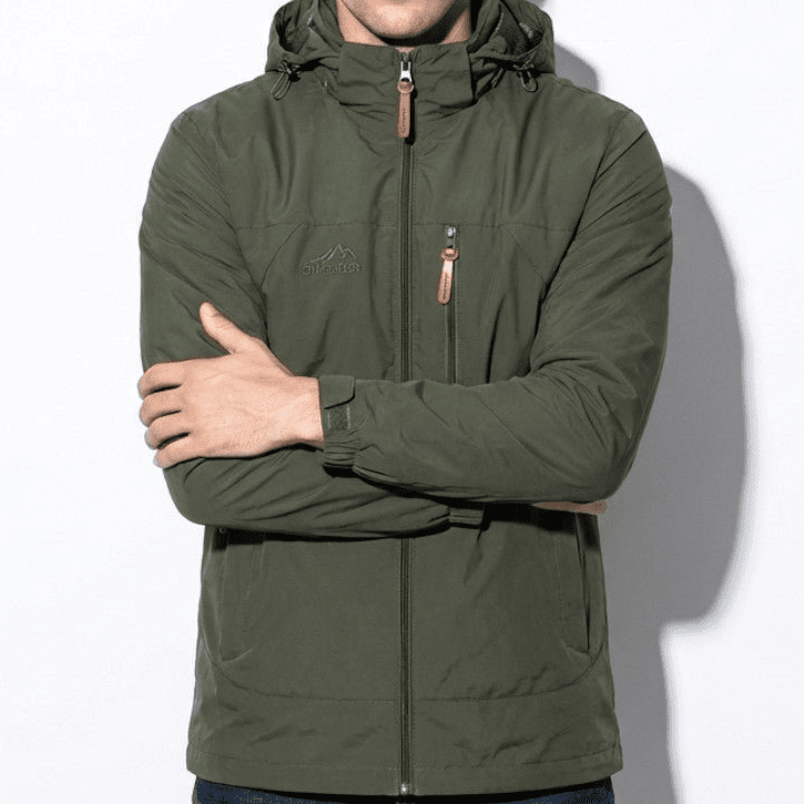 Luke - Water - repellent Hooded Jacket with Multiple Pockets - Jackets & Coats - Light Green - Jones & Smith
