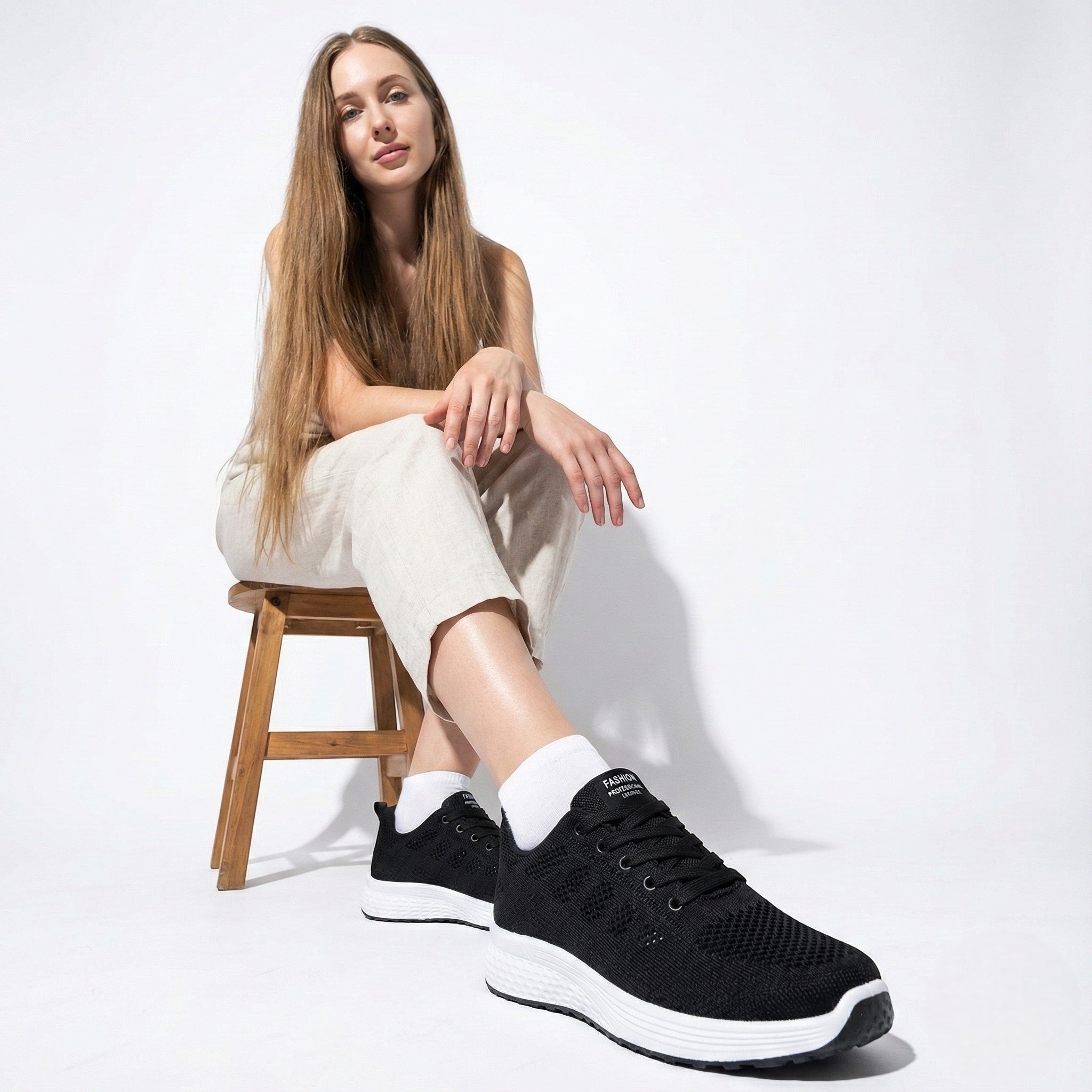 Lydia - Women’s Lightweight Orthopaedic Walking Shoes - Shoes - Black - Jones & Smith