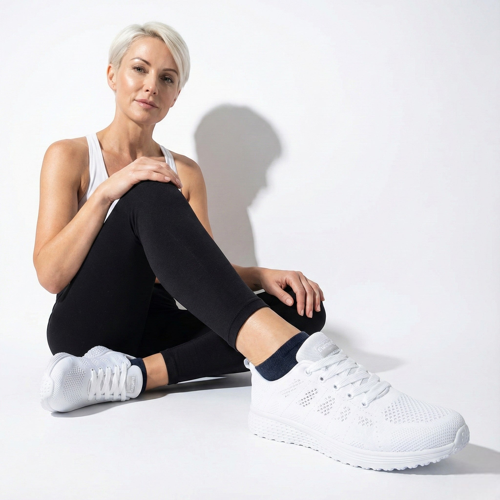 Lydia - Women’s Lightweight Orthopaedic Walking Shoes - Shoes - White - Jones & Smith