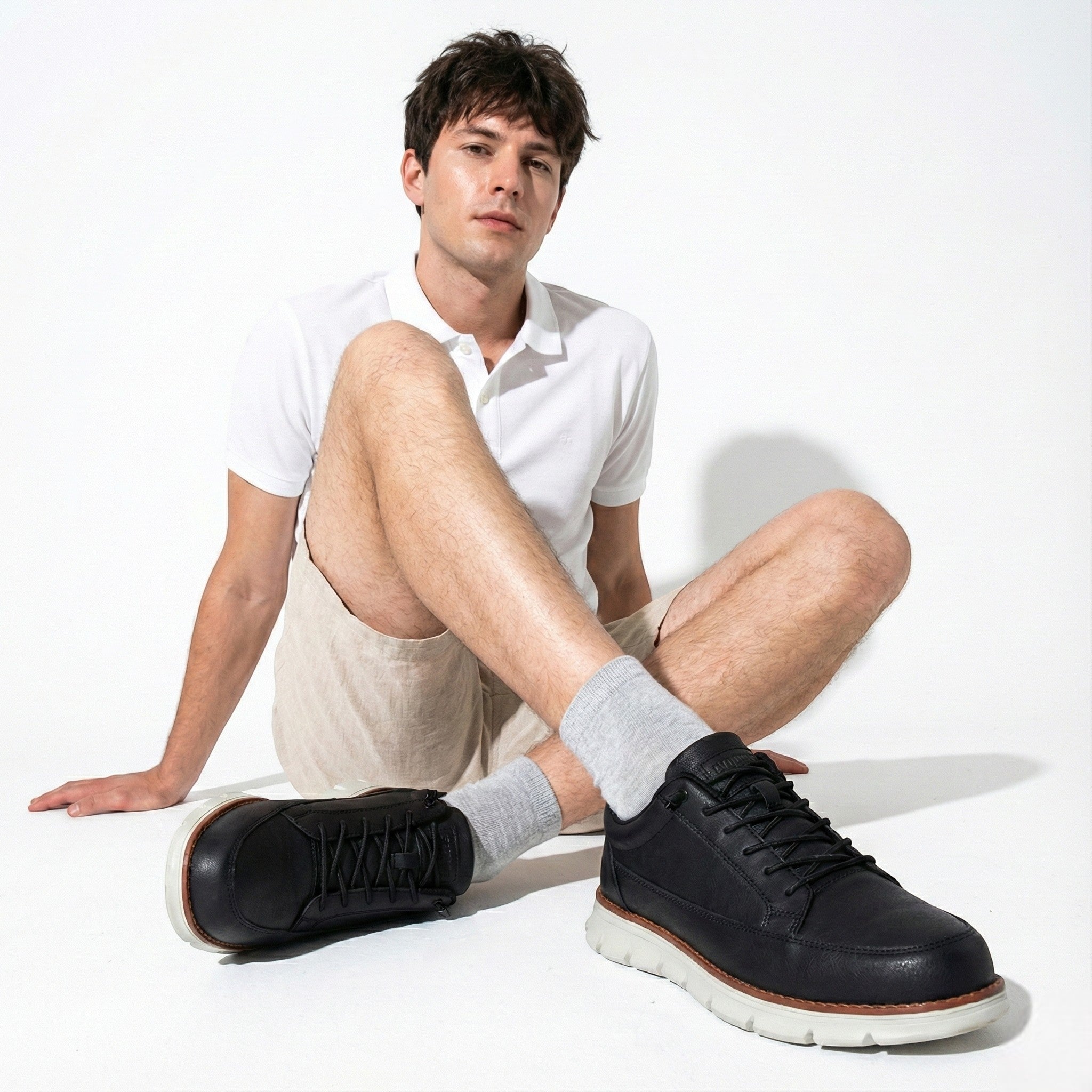 Mark - Men’s Leather Sneakers - Shoes - Black - Jones & Smith