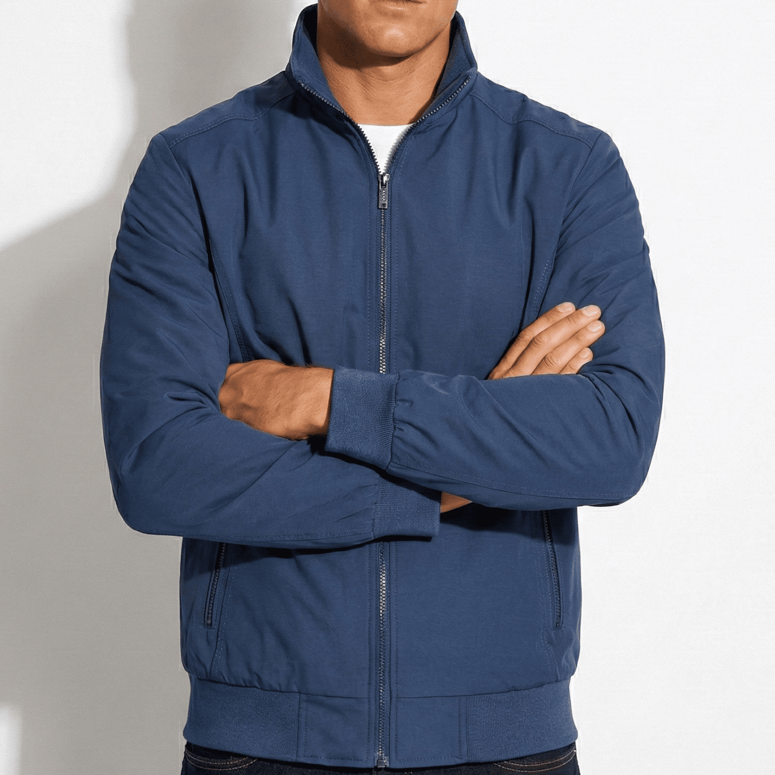 Mark - Men's Lightweight Windbreaker Jacket - Jackets & Coats - Blue - Jones & Smith