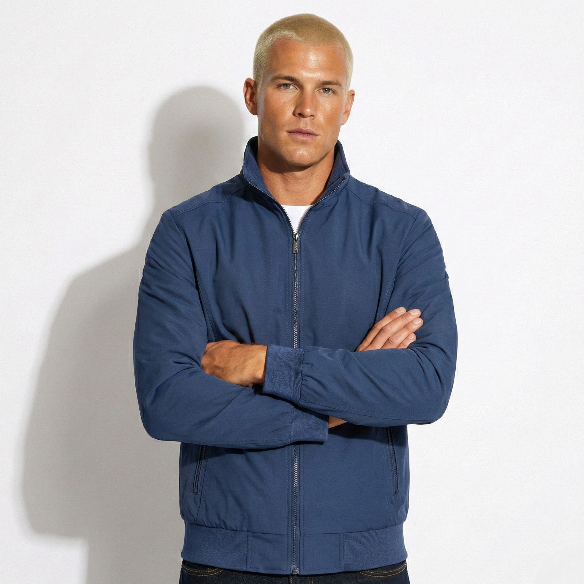 Mark - Men's Lightweight Windbreaker Jacket - Jackets & Coats - Blue - Jones & Smith