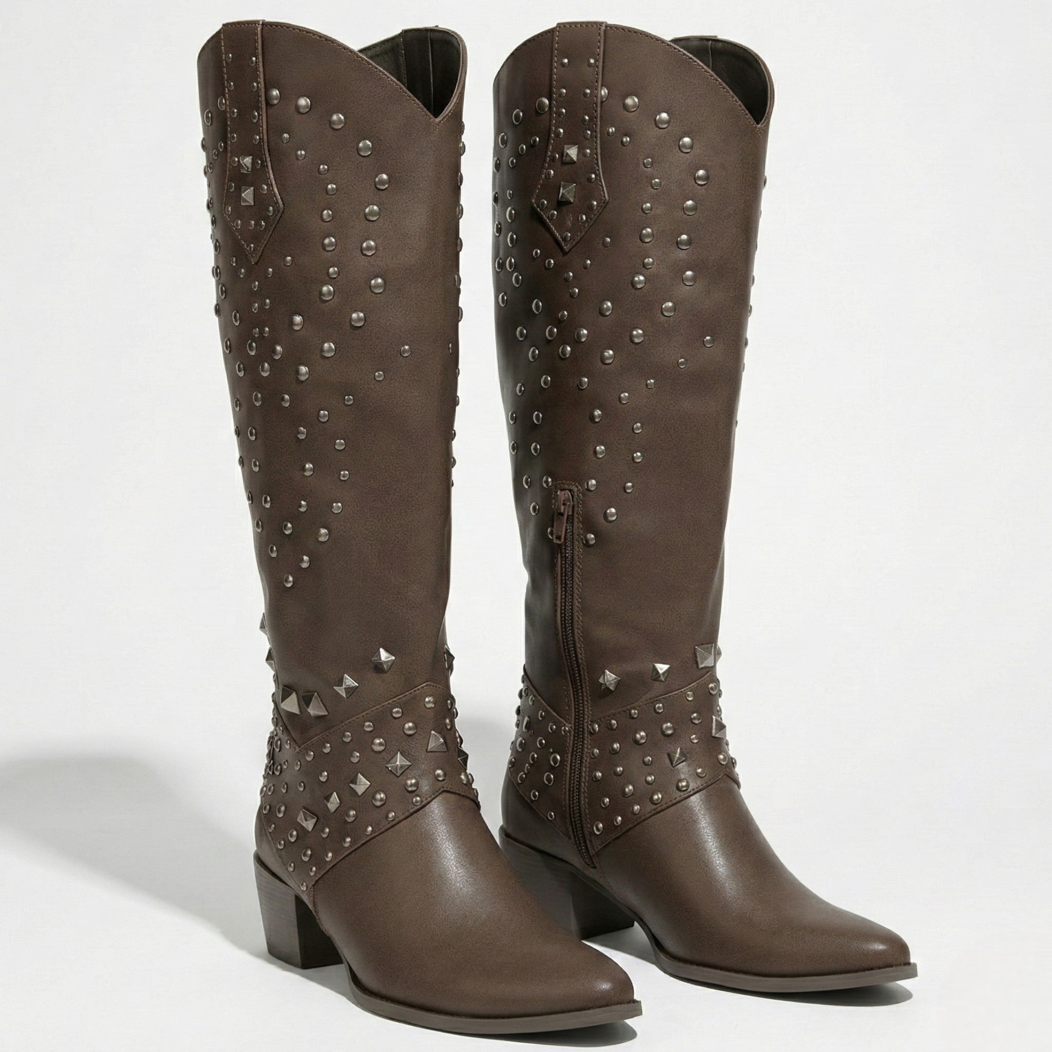 Mary - Women's Western Knee - High Boots - Boots - Brown - Jones & Smith