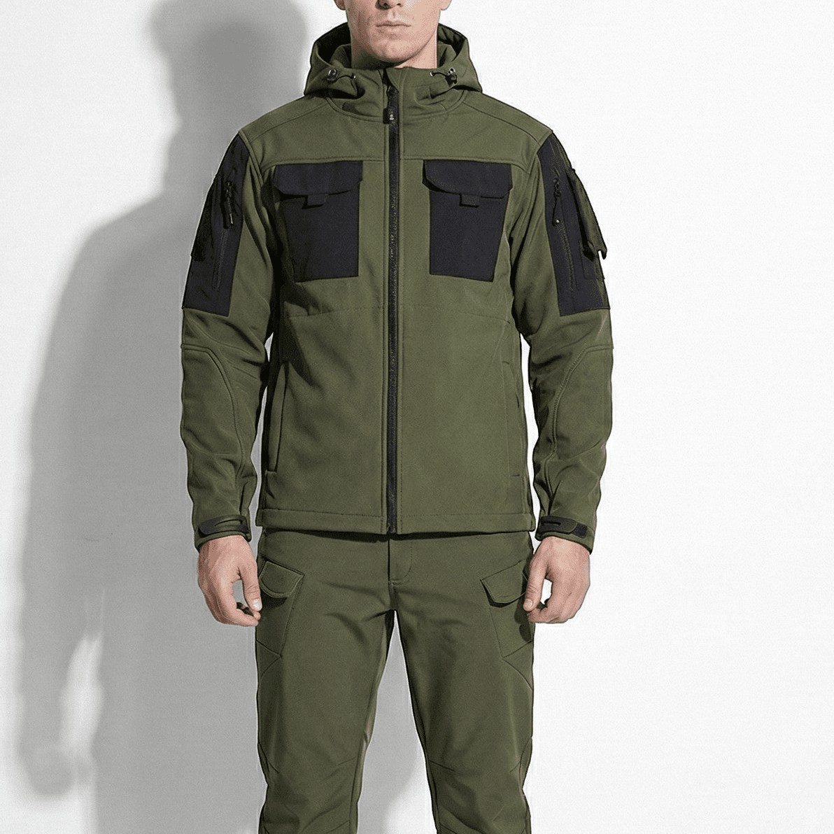 Matthew - Men's Durable Windproof & Waterproof Outdoor Set - Sets - Dark Green - Jones & Smith