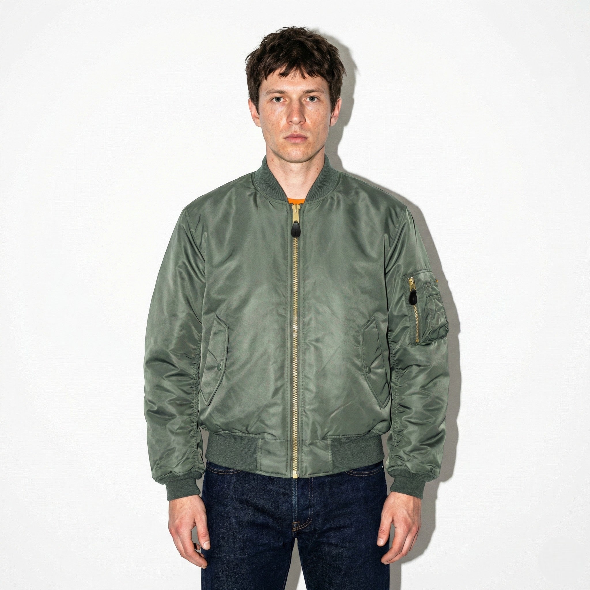 Oliver - Unisex Classic Bomber Jacket with Utility Pocket - Jacket - Green - Jones & Smith