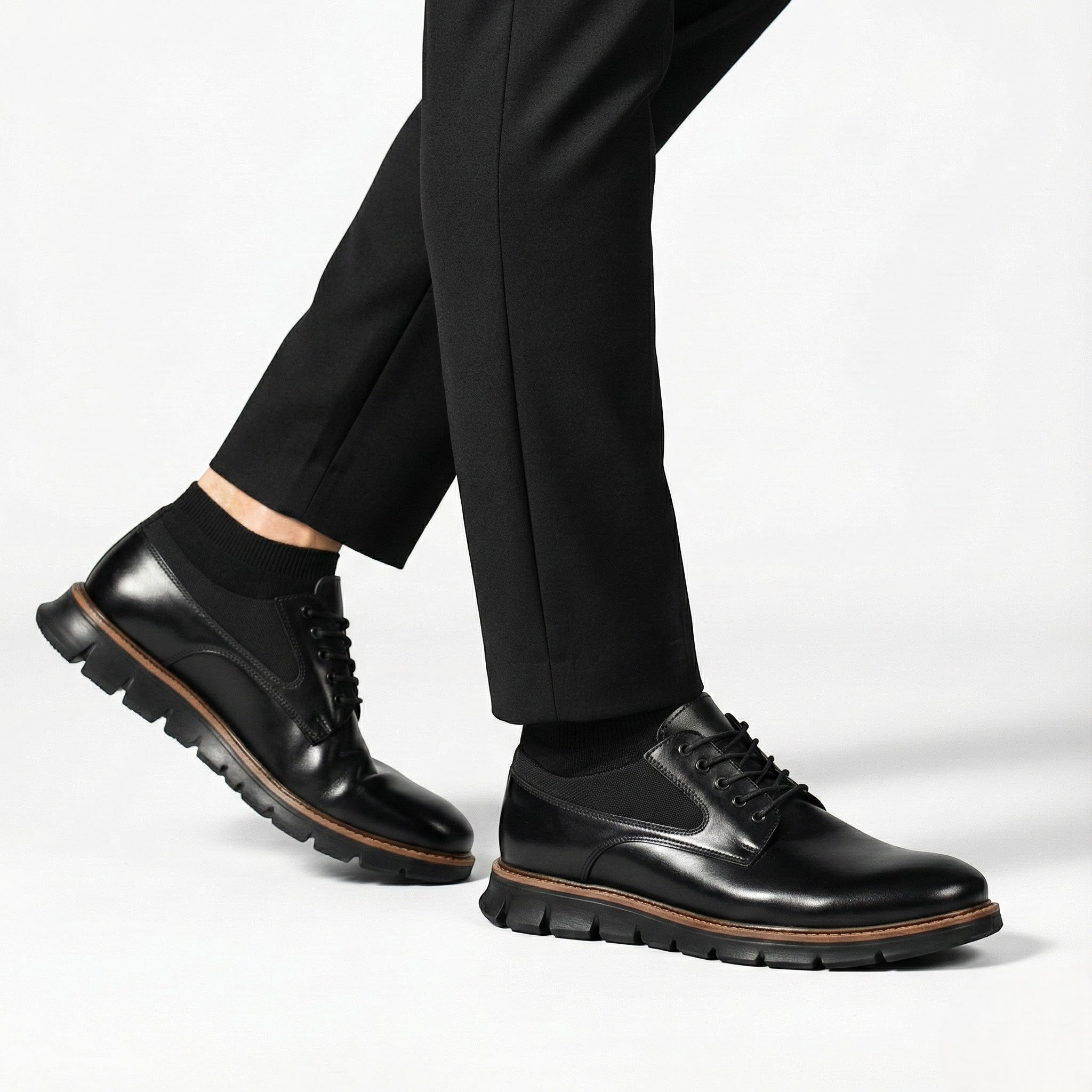 Patrick - Men's Breathable Comfort Shoes with Cushioned Support - Shoes - Black - Jones & Smith