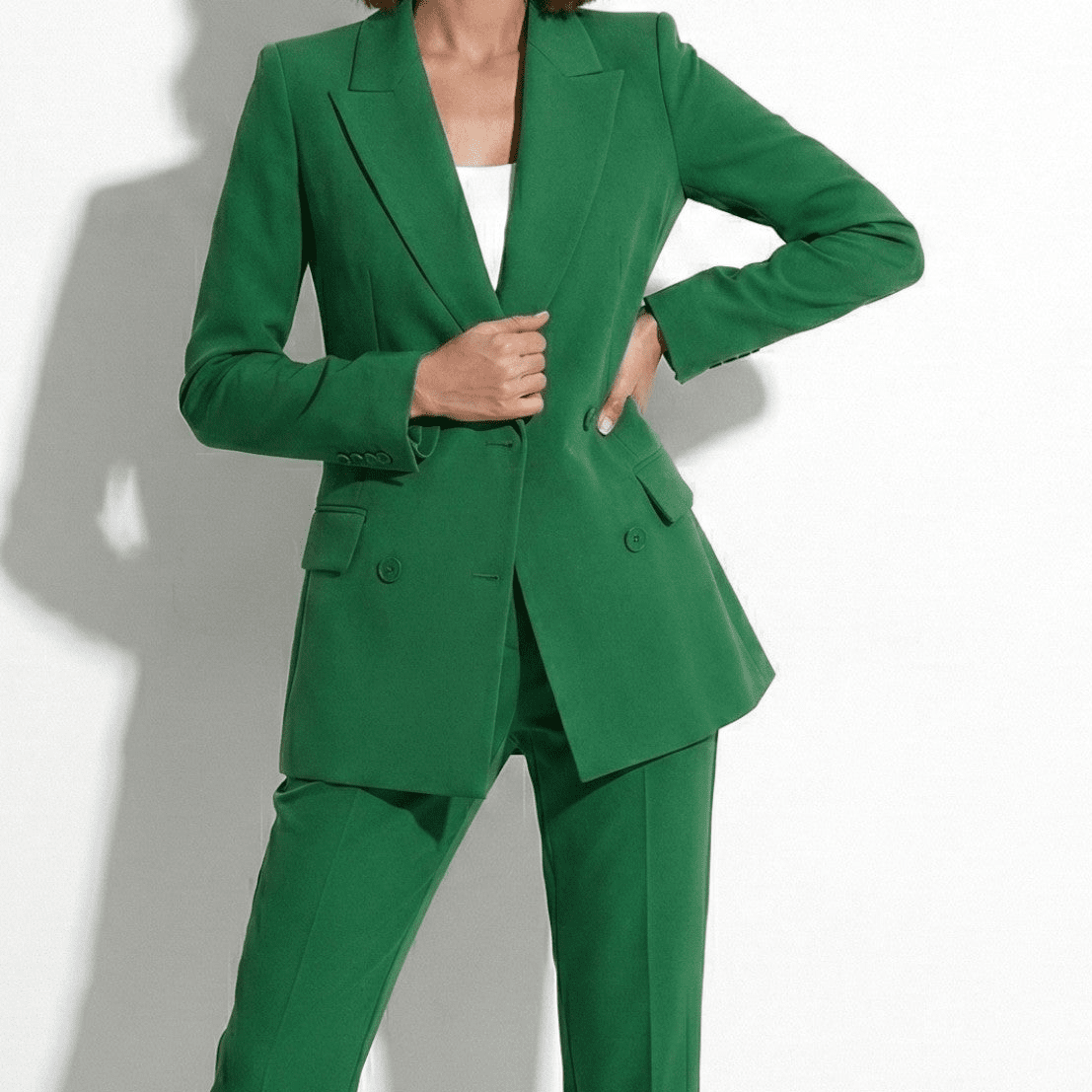 Phoebe – Women’s Tailored Blazer & Slim Trouser - Sets - Green - Jones & Smith