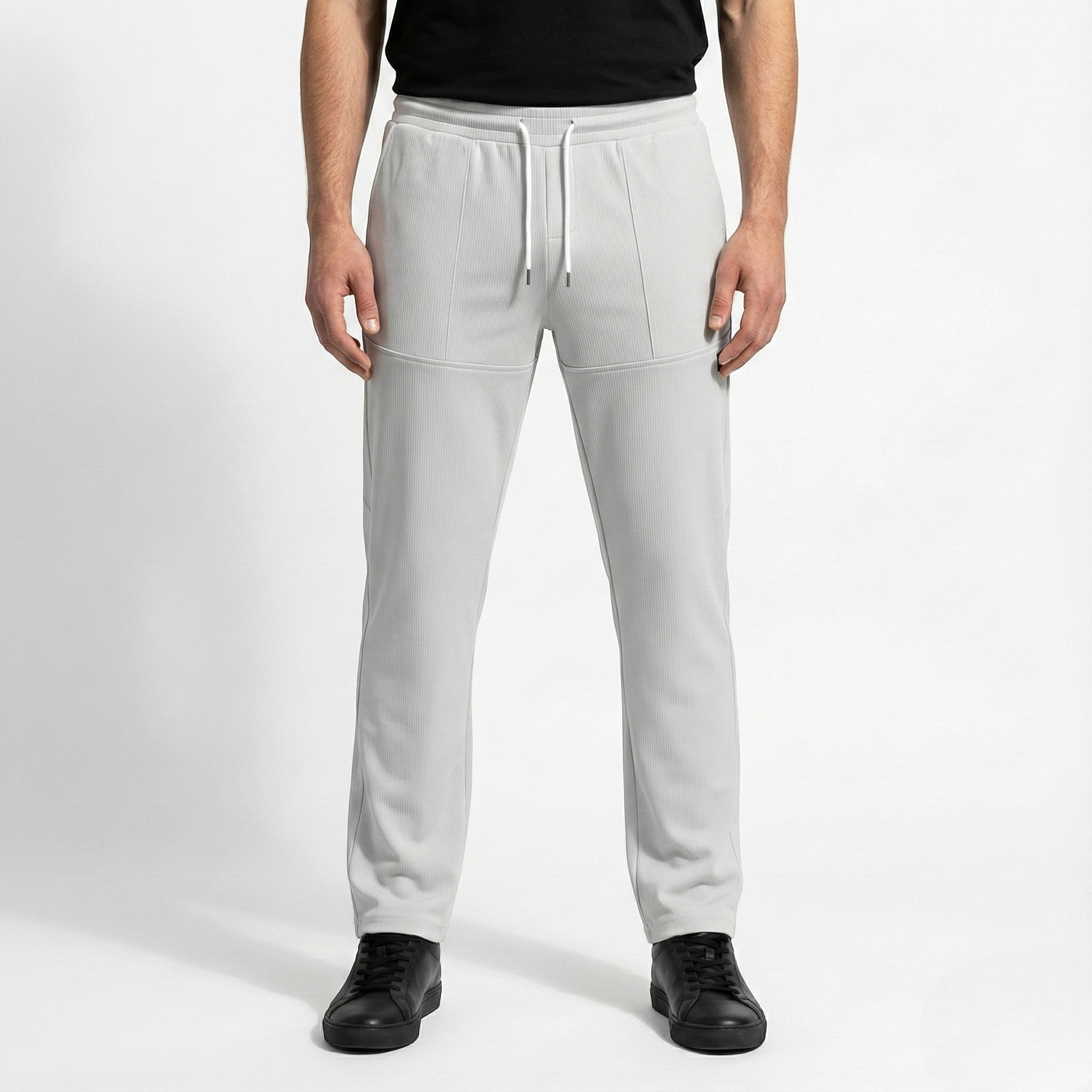 Robert - Men's Relaxed Fit Trousers with Pockets - Pants - Grey - Jones & Smith