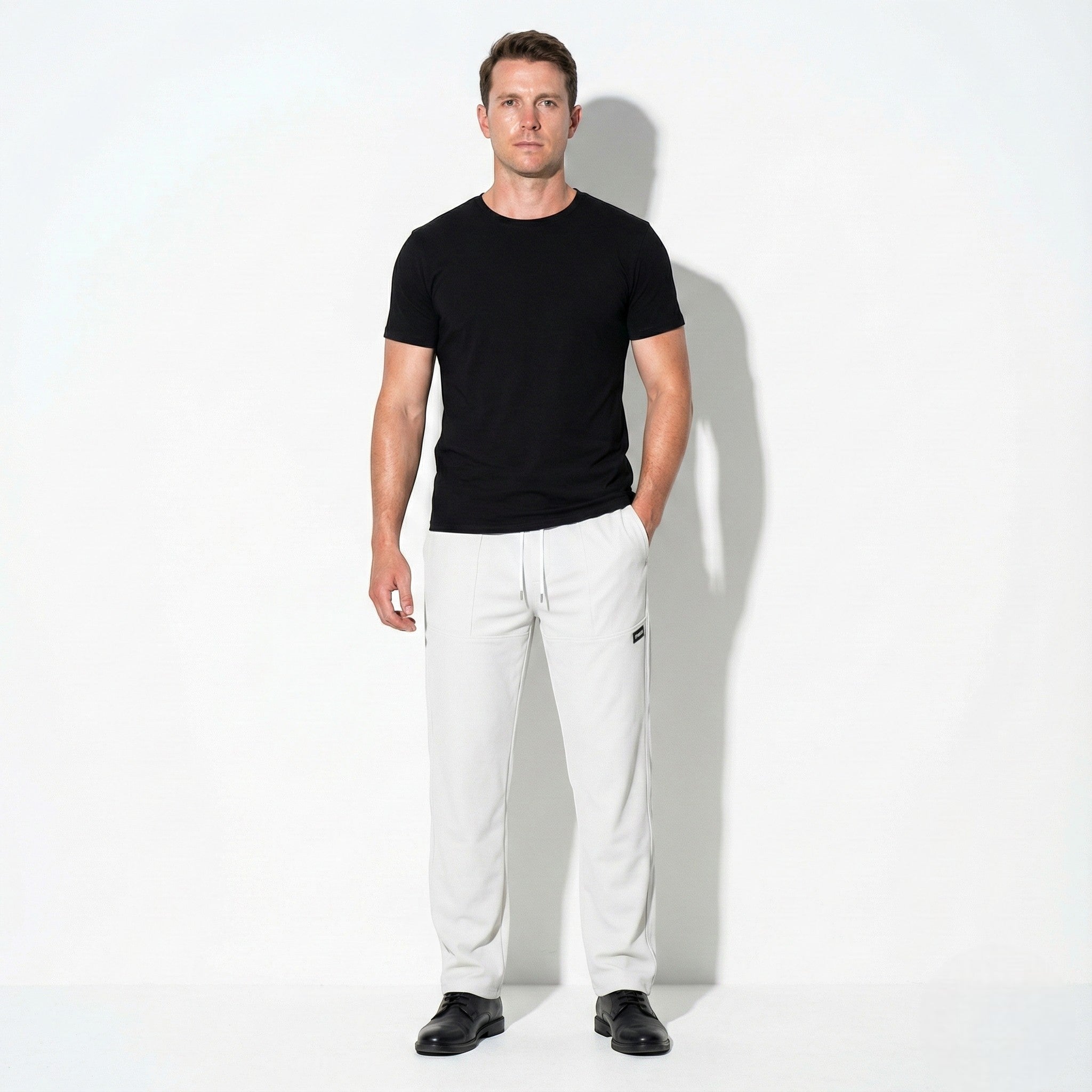 Robert - Men's Relaxed Fit Trousers with Pockets - Pants - Grey - Jones & Smith