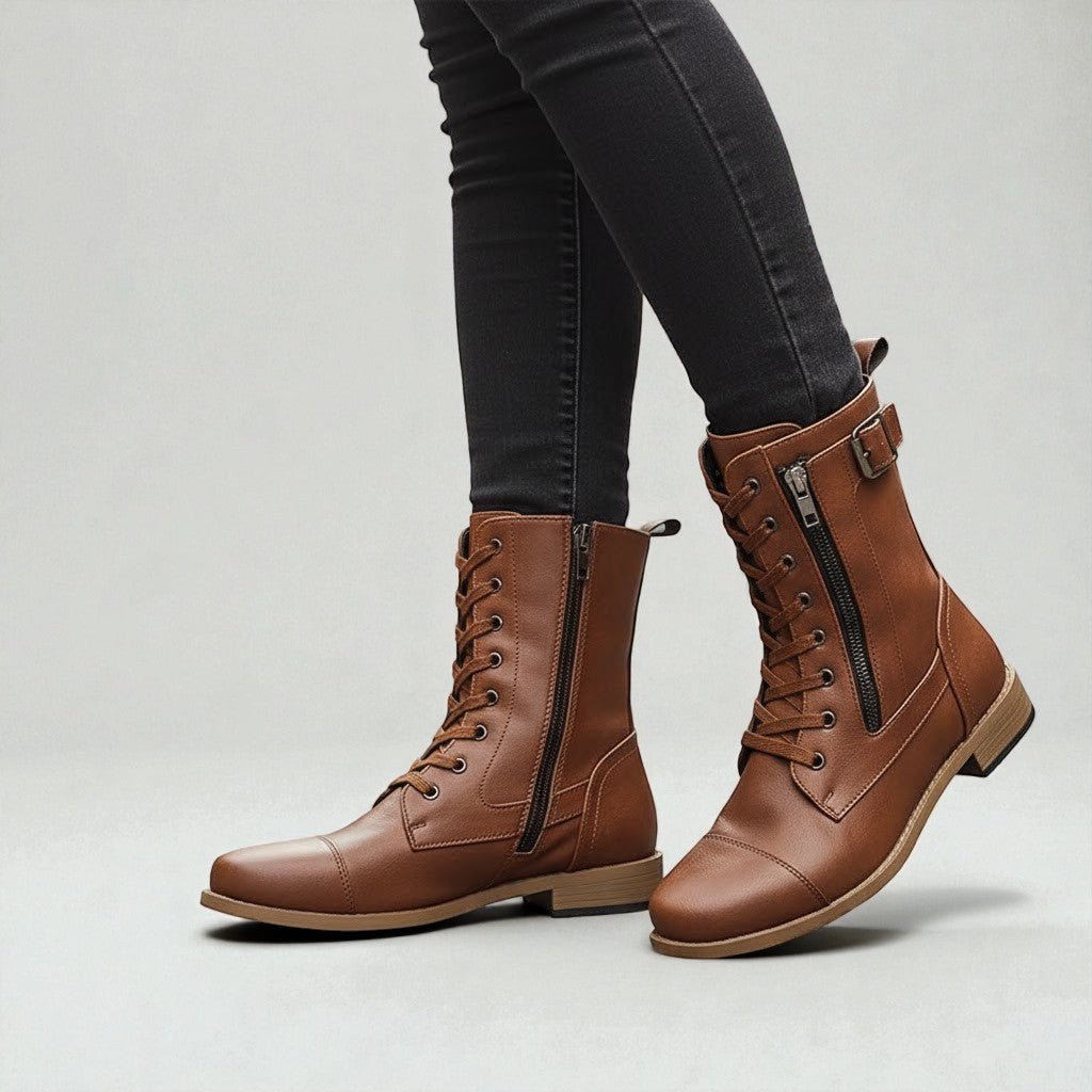 Sarena – Women's Ankle Boots with Zip Orthopaedic Winter Boots - Boots - Brown - Jones & Smith