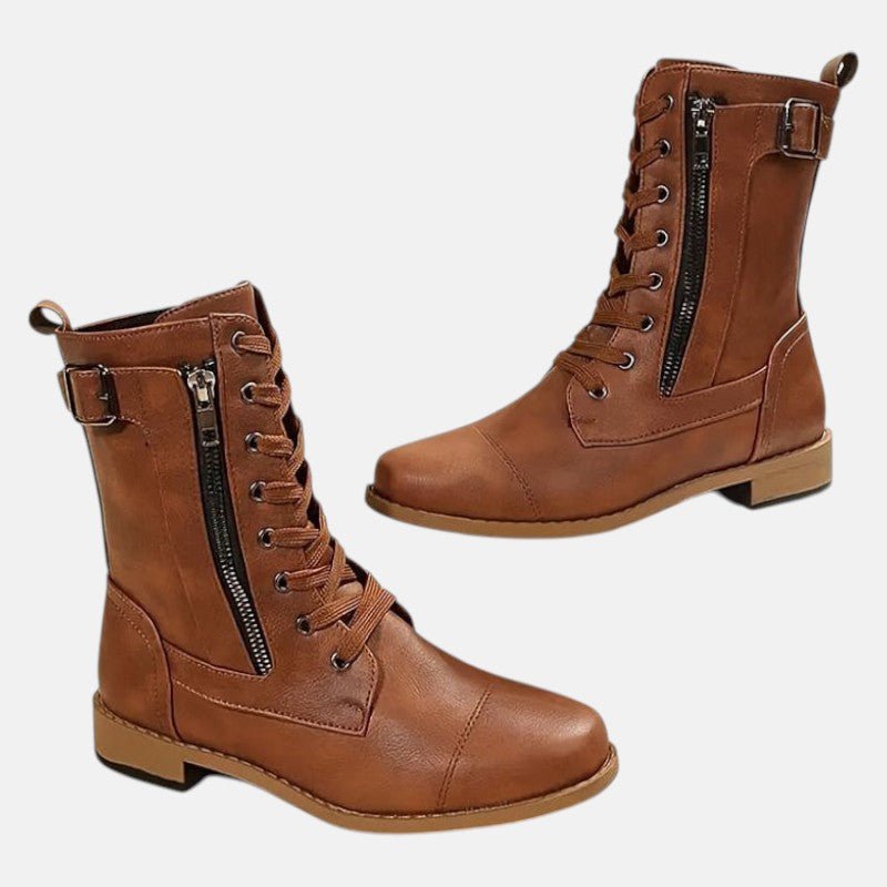 Sarena – Women's Ankle Boots with Zip Orthopaedic Winter Boots - Boots - Brown - Jones & Smith