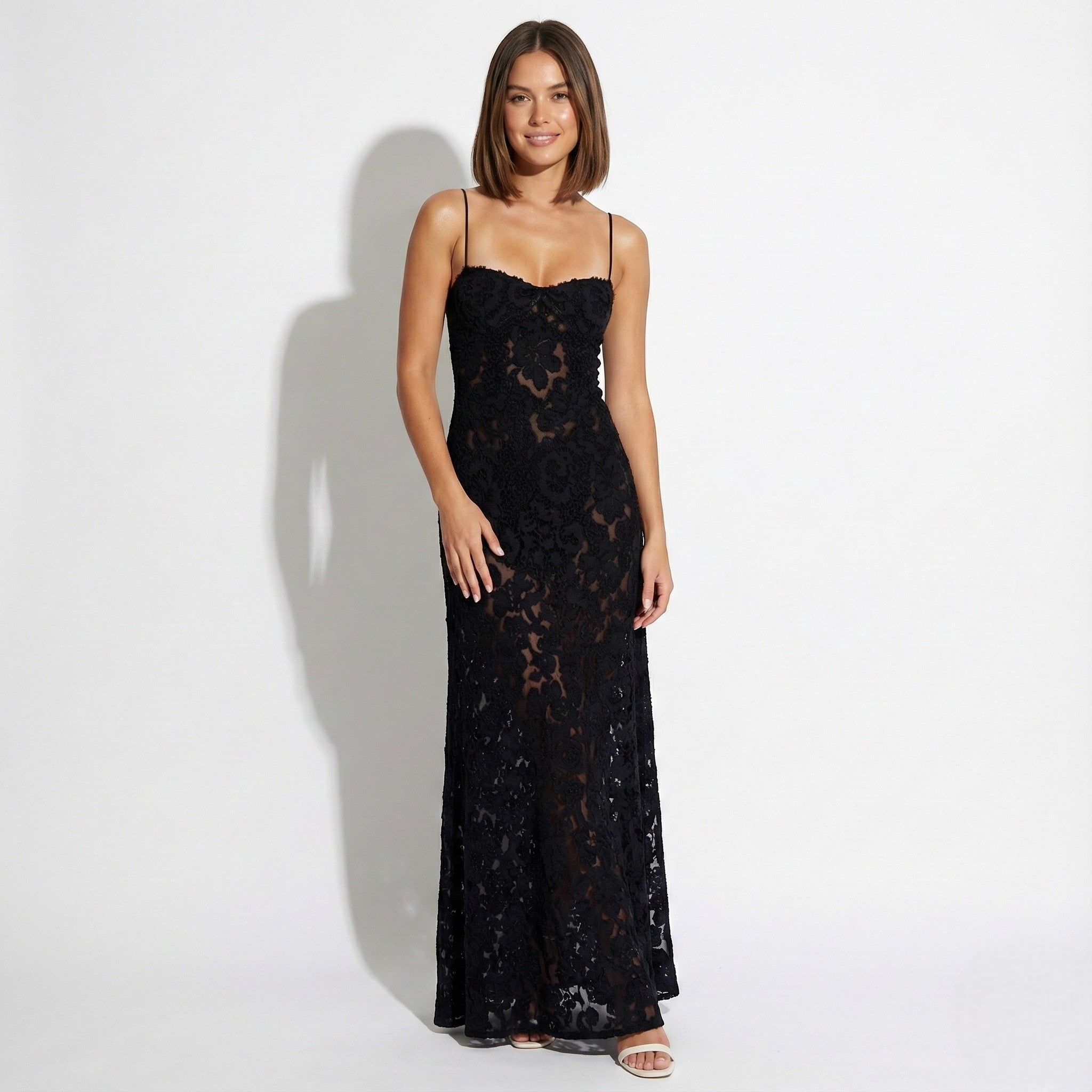 Scarlett - Women's Lace Maxi Dress - Dresses - Black - Jones & Smith
