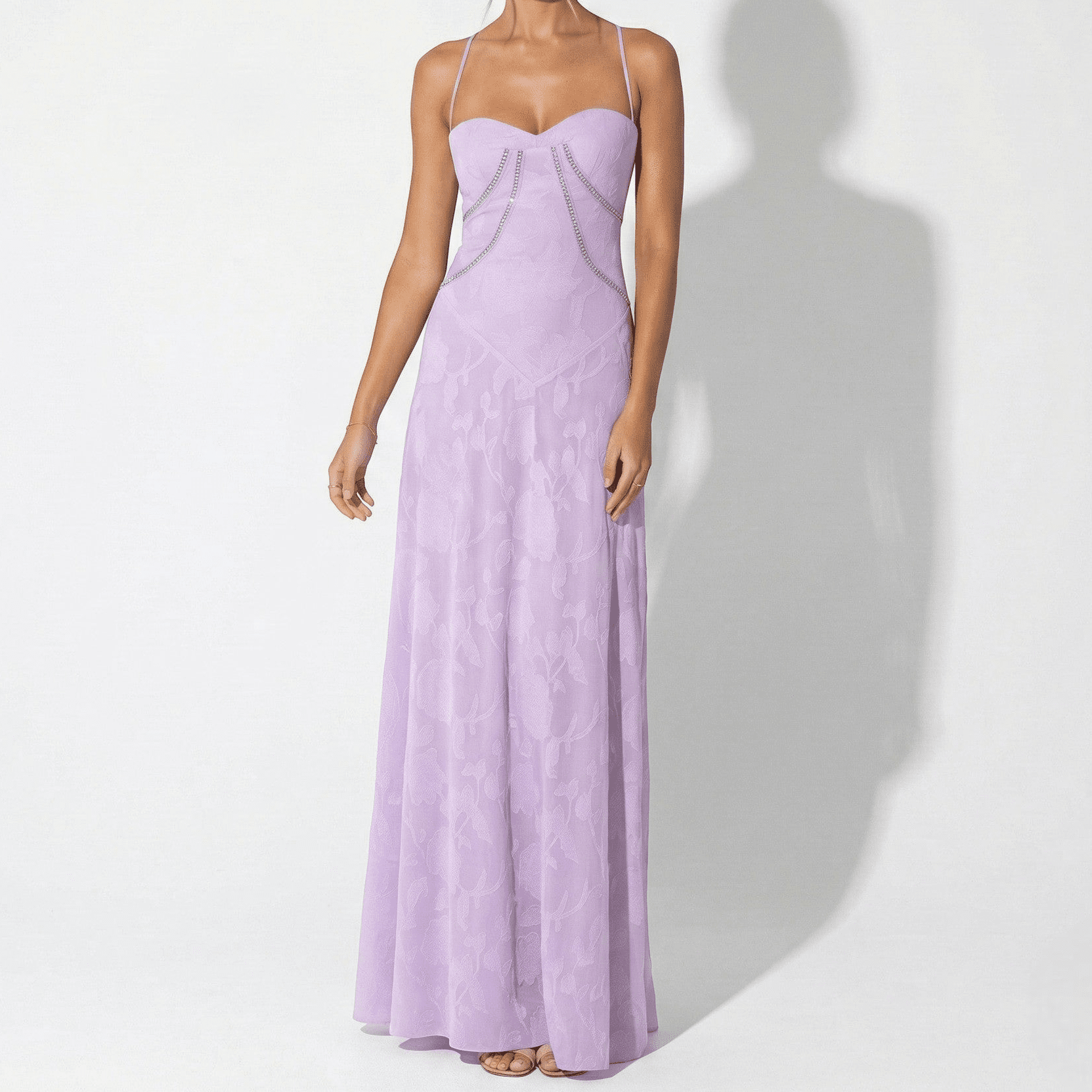 Scarlett - Women's Lace Maxi Dress - Dresses - Purple - Jones & Smith