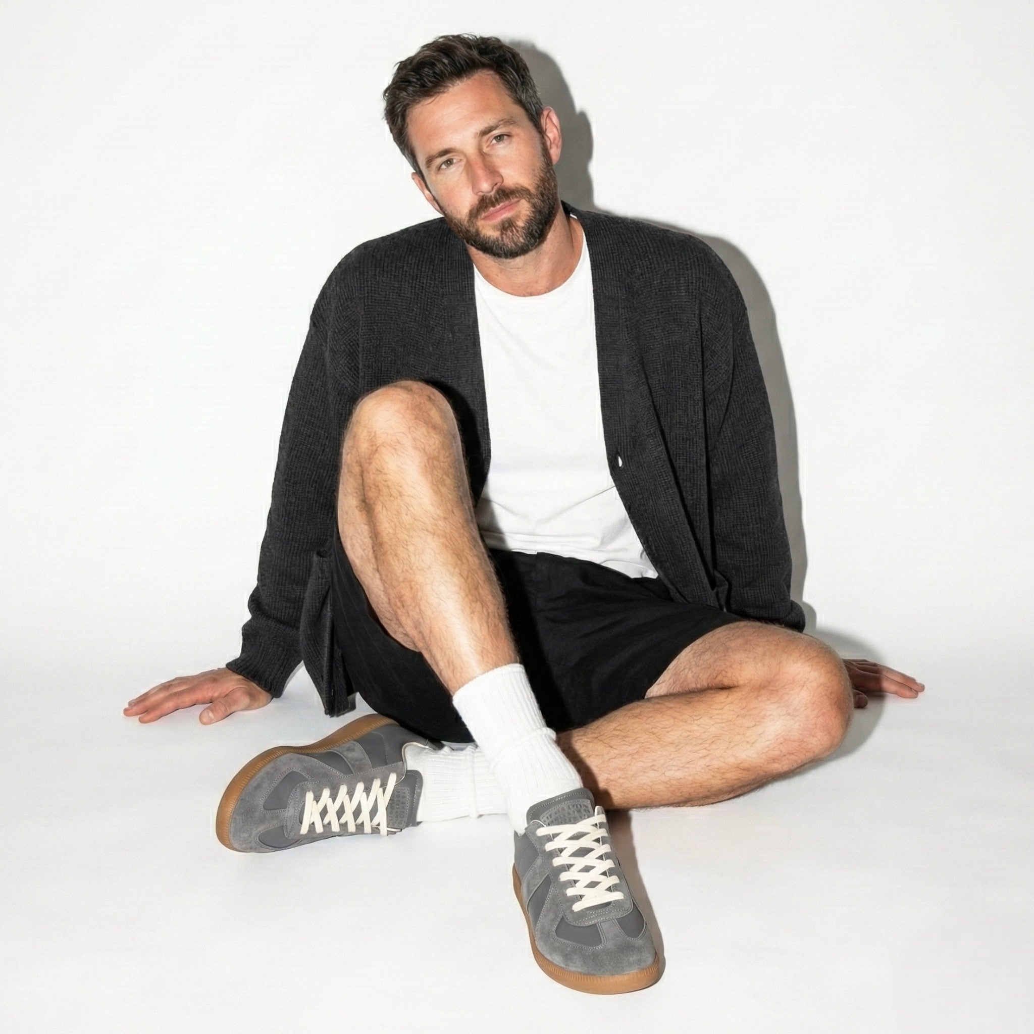 Simon – Retro Casual Shoes with Thick Soles - Sneakers - Grey - Jones & Smith