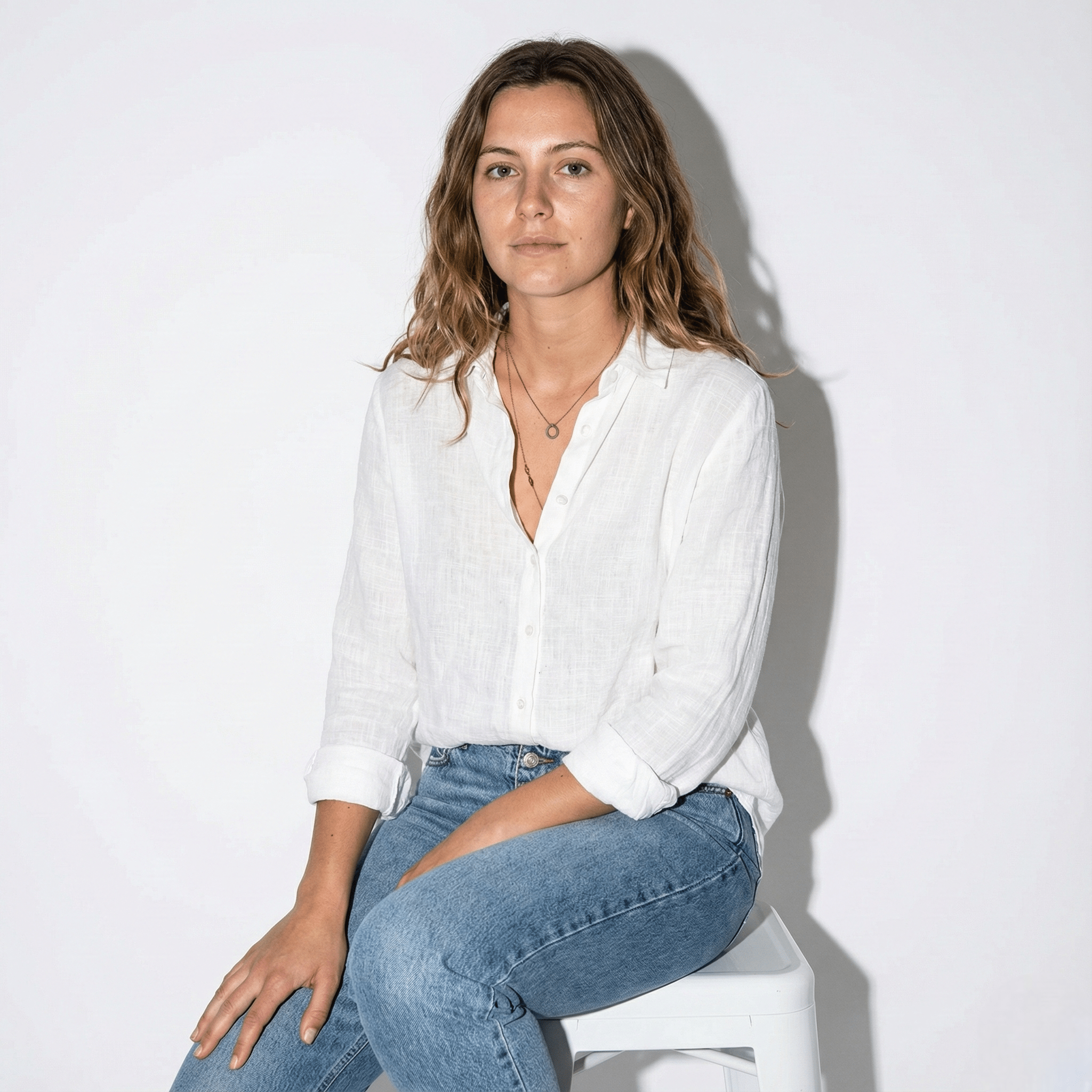 Sofia – Women's Cotton Polo Blouse - Blouses - White - Jones & Smith