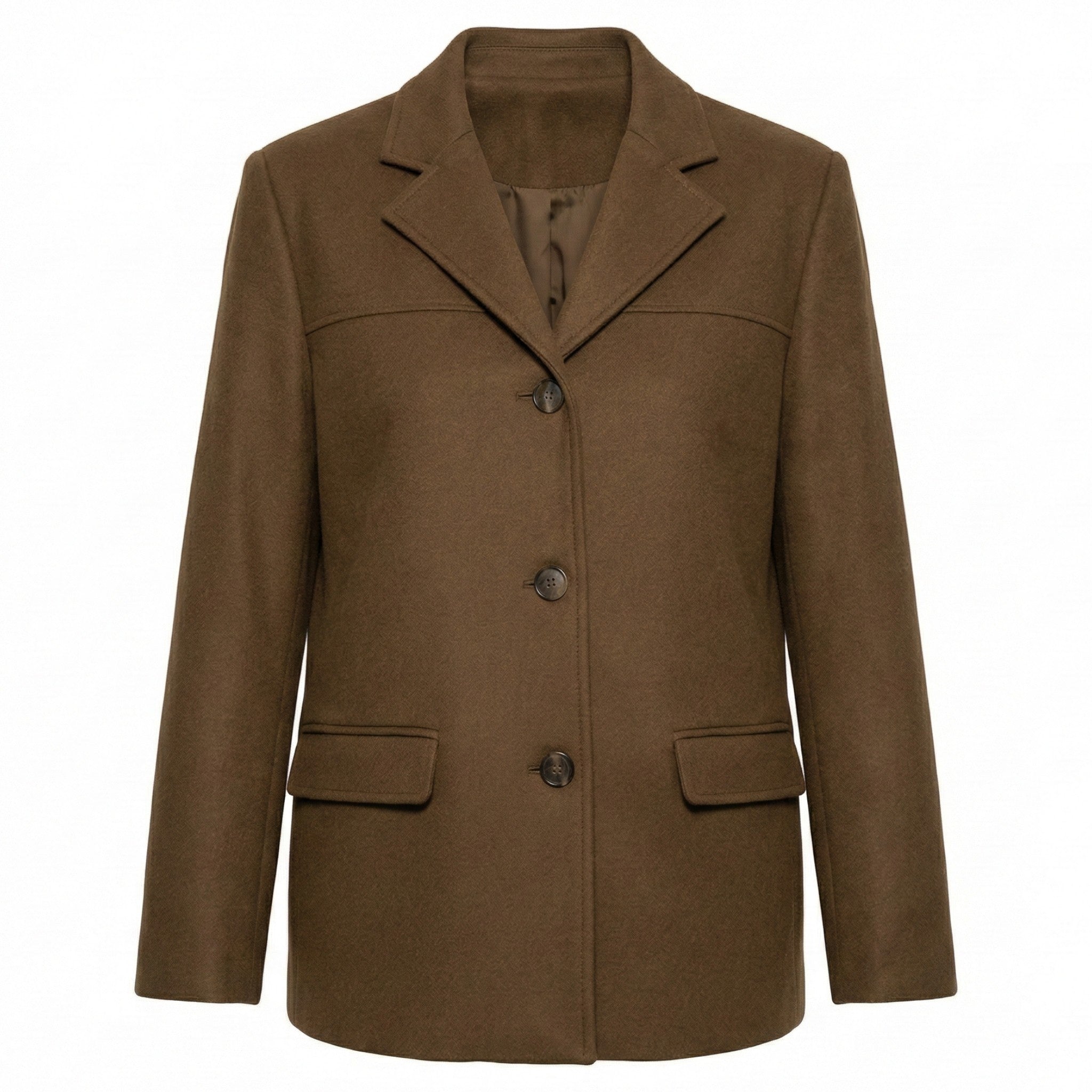 Sophie - Women’s Comfortable Vintage Suede Blazer - Jackets - Dark Brown - Jones & Smith