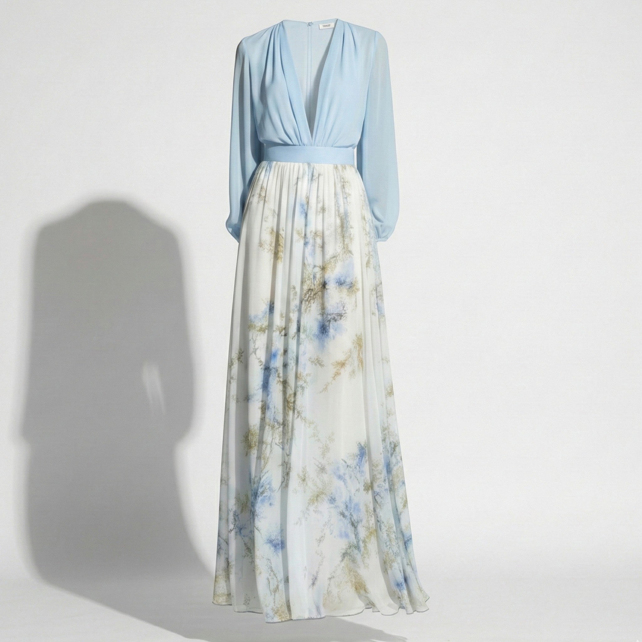 Sophie - Women's Long - Sleeve and V - Neck Floral Maxi Dress - Dresses - Floral - Jones & Smith