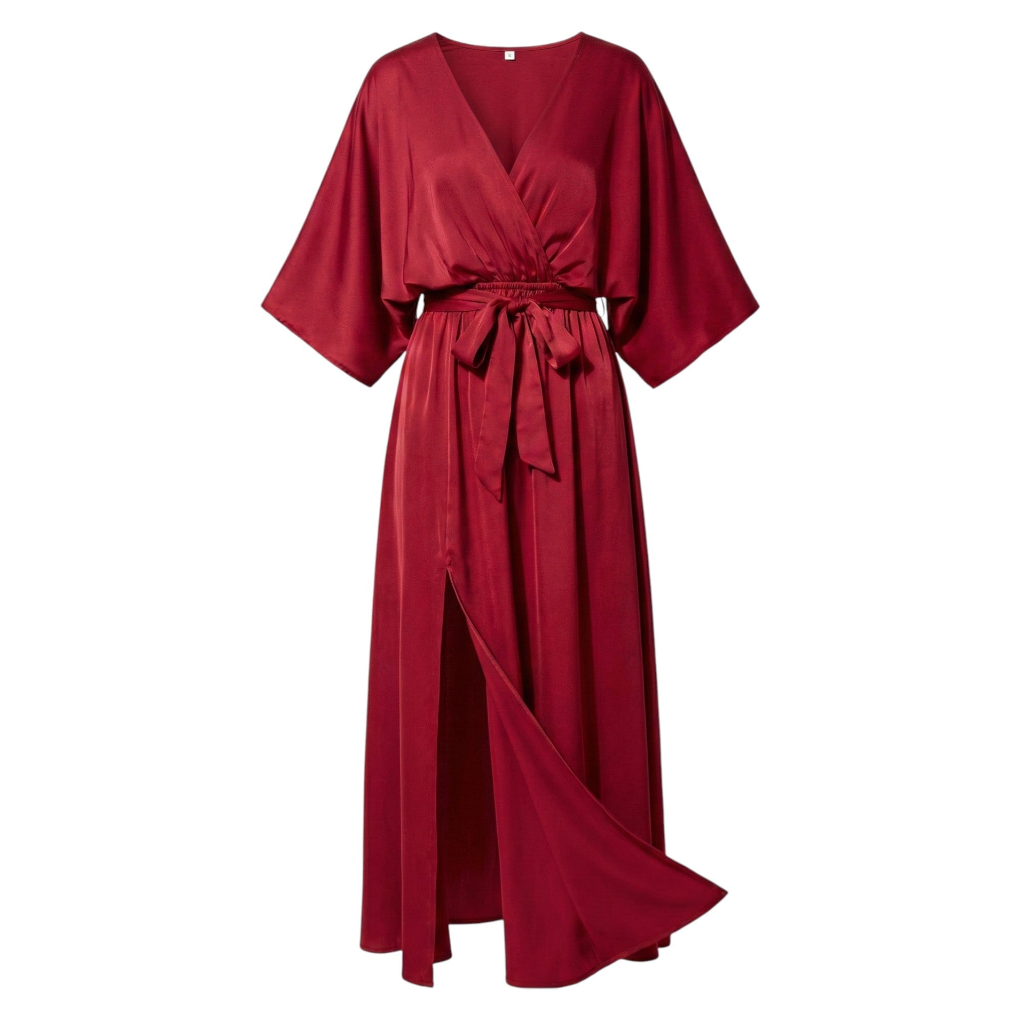 Thea - Women's V - Neck Batwing Sleeve Maxi Dress - Dress - Red - Jones & Smith