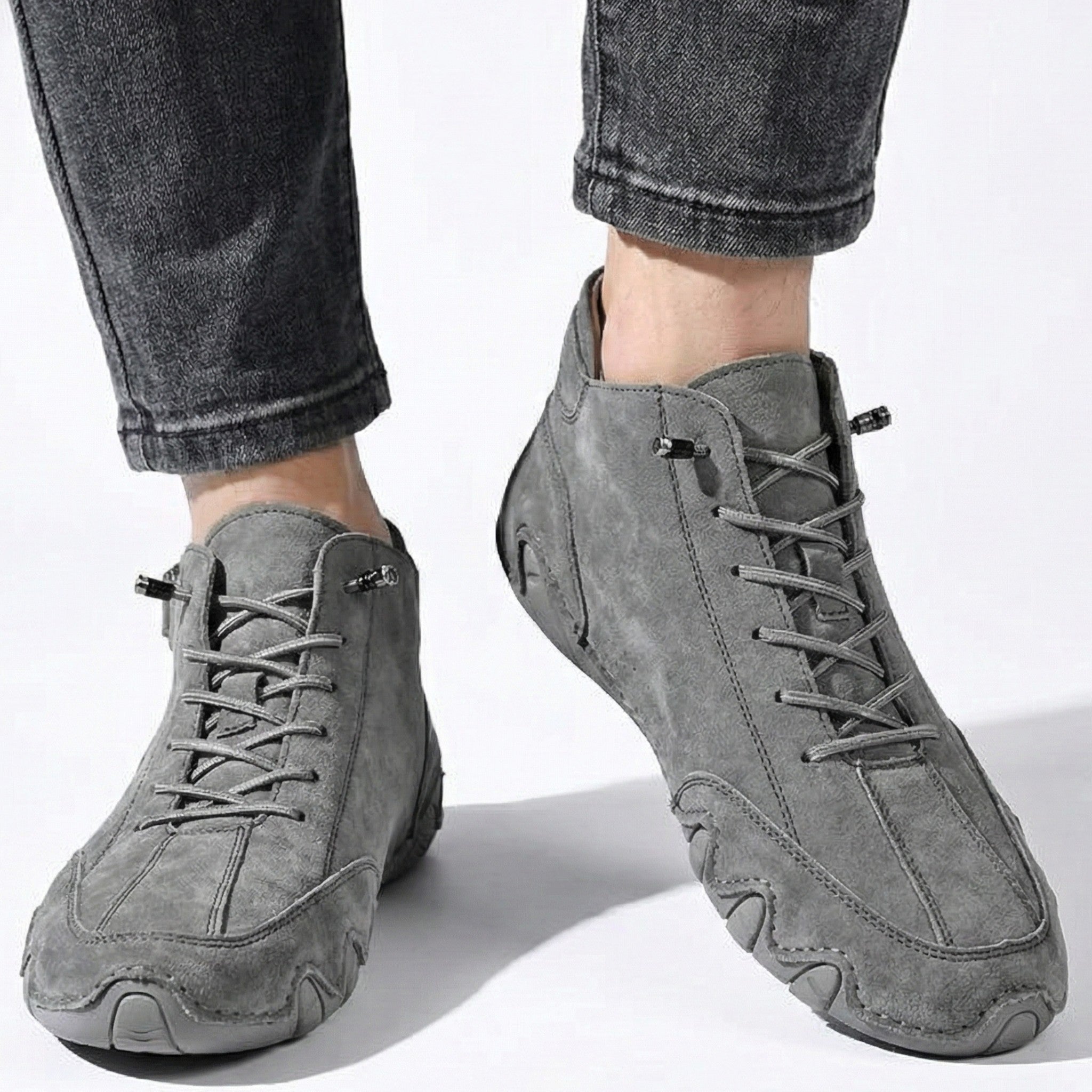 Thomas - Men's Non - Slip Barefoot Shoes - Shoes - Grey - Jones & Smith