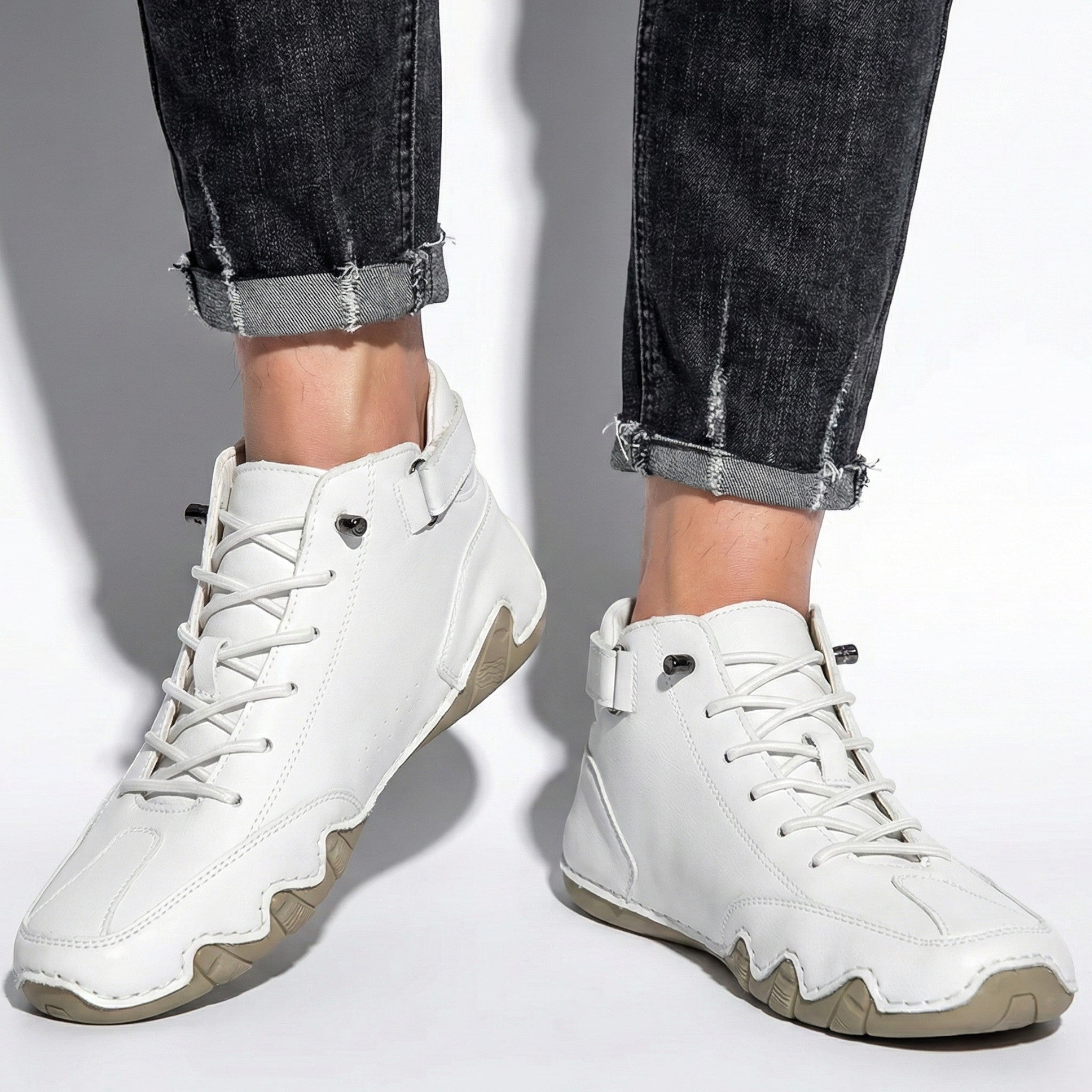 Thomas - Men's Non - Slip Barefoot Shoes - Shoes - White - Jones & Smith