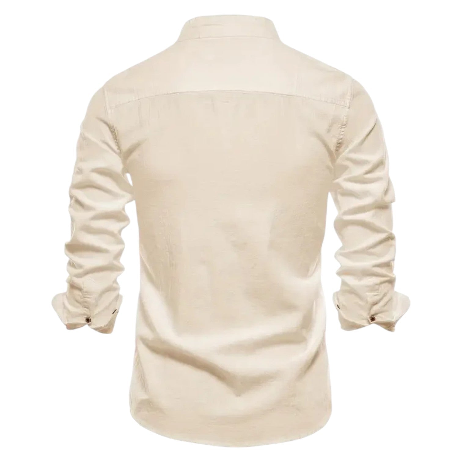 Thomas - Men's Stylish Button - Down Shirt with Stand - Up Collar - Shirt - Apricot - Jones & Smith