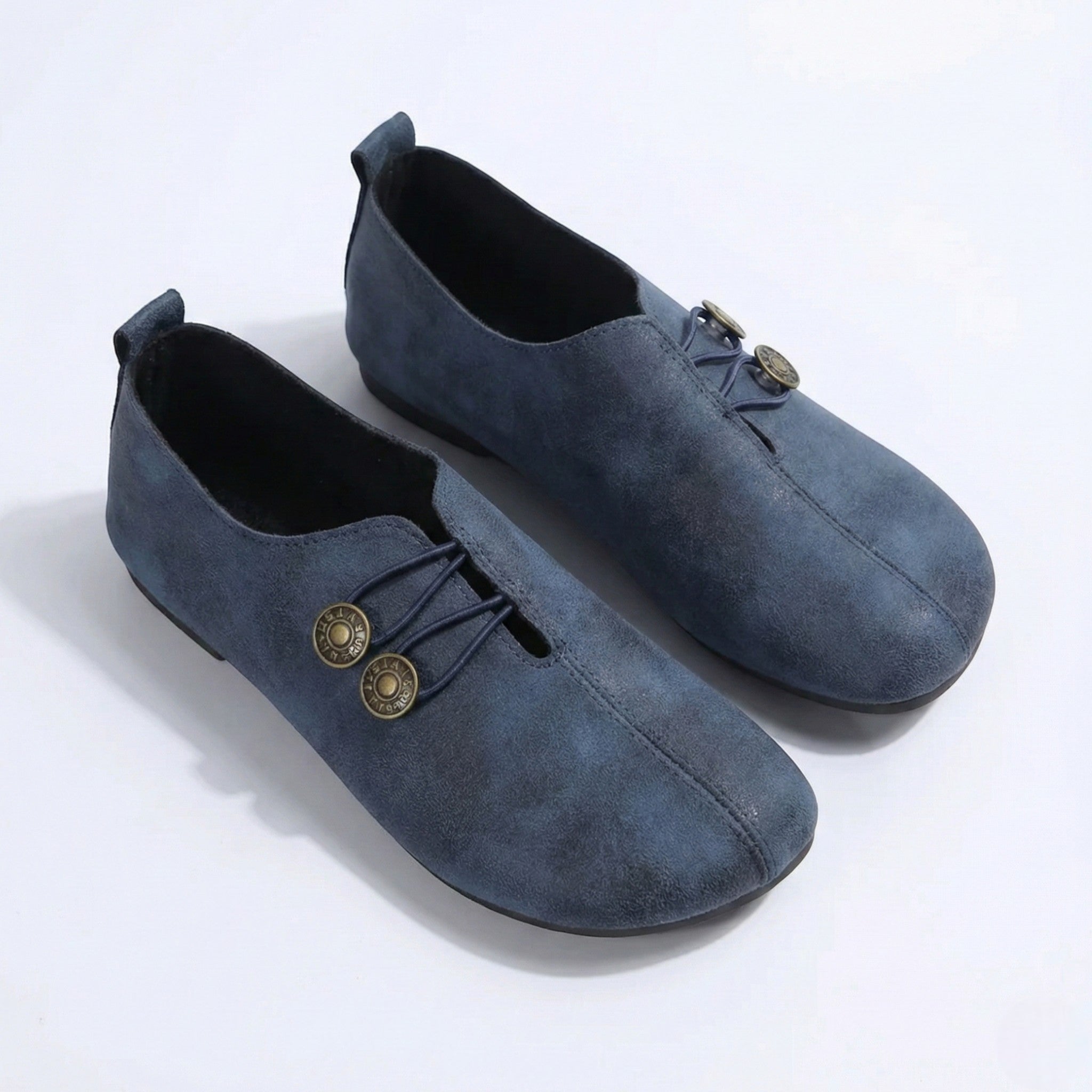 Victoria - Women's Lightweight Flat Shoes with Flexible Sole - Sandals - Navy Blue - Jones & Smith