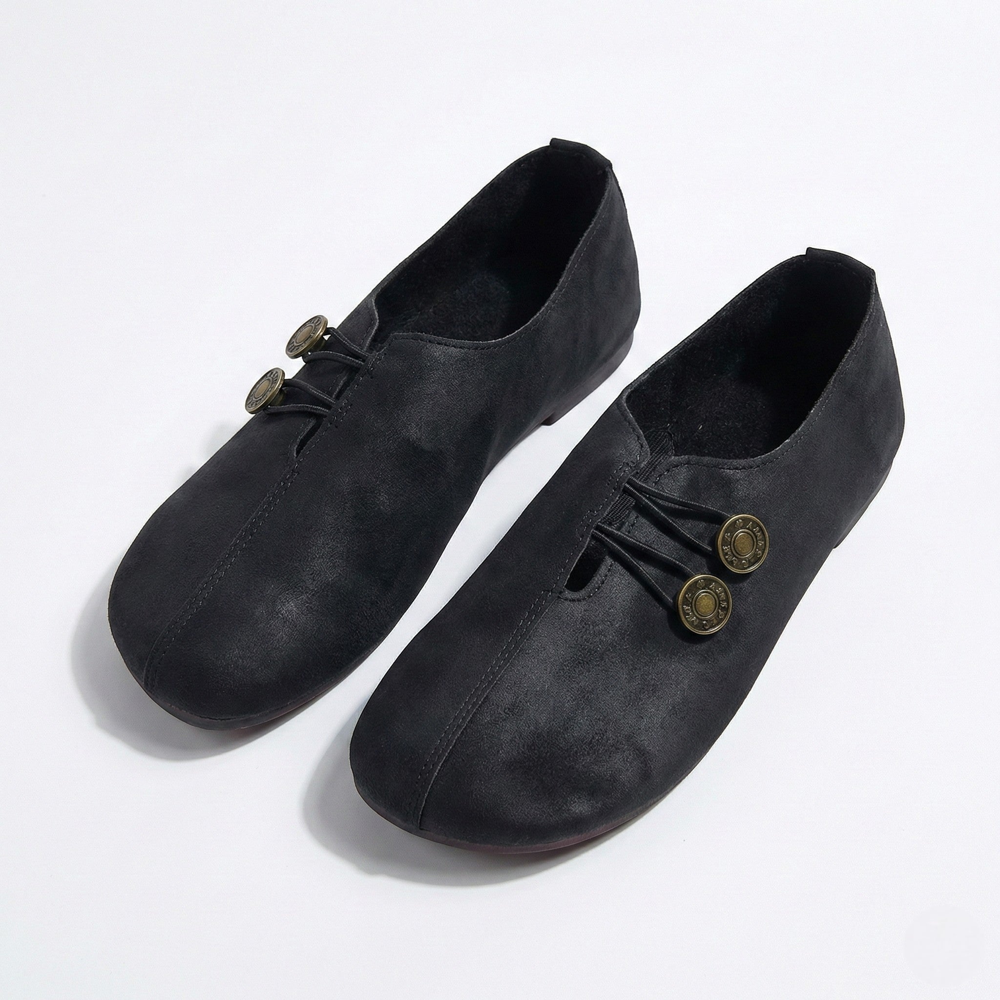 Victoria - Women's Lightweight Flat Shoes with Flexible Sole - Sandals - Black - Jones & Smith