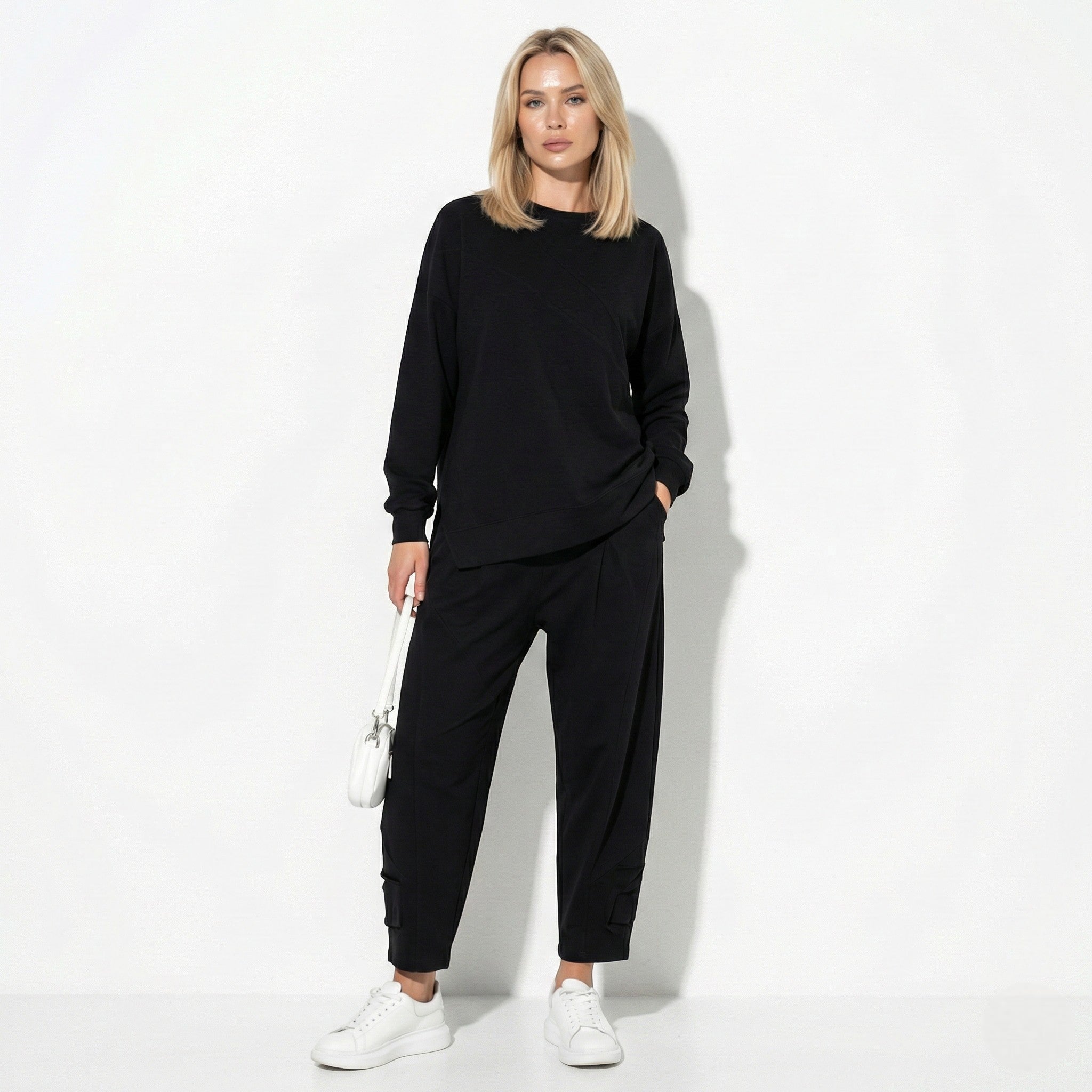 Victoria - Women's Two - Piece Set Loungewear - Sets - Black - Jones & Smith